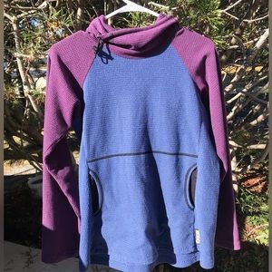 Womens Melanzana Cinch Hood Fleece Blue Purple Pre-Owned Women Small